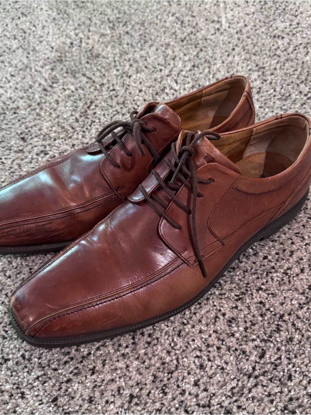 Men's Florsheim Brown Leather Lace-Up Dress Shoes